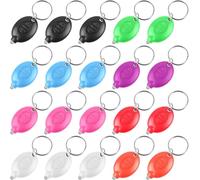 GBKDQQ Lot de 20 porte-clés à LED - Mini lampe de poche - Portable - Ultra lumineux - Alimenté par piles - Cadeau pour enfants (couleur aléatoire)