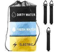 GBKDQQ Lot de 3 sacs de rangement pour tuyau de camping-car - Avec sangles triangulaires - Accessoires de camping étanches - Pour tuyaux d'égout et câbles électriques
