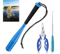 GBKDQQ Lot de 3 tueurs de poissons - 24,5 cm - En aluminium - Avec pince à pêche - Pour débutants - Pour la pêche à la carpe et à la truite