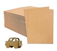 GBKDQQ Lot de 30 Cartons Ondulés A4 - 3 mm - Marron - Pour Bricolage, Peinture, Modélisation, Artisanat