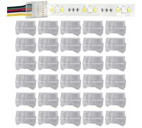 GBKDQQ Lot de 30 connecteurs de bande LED à 6 broches - 12 mm - Sans soudure - Connecteur 6 broches - Câble de connexion à 6 broches - Pour bande LED RGBCW/CCT