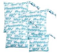 GBKDQQ Lot de 4 Sacs à Couches imperméables: Grand Sac réutilisable à Fermeture éclair pour bébé, idéal pour Les Voyages et Les déplacements (Bleu)