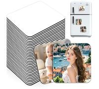 GBKDQQ Lot de 50 aimants de sublimation - 5,5 x 5,5 cm - Personnalisables - Aimants décoratifs pour réfrigérateur et décoration DIY