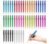 GBKDQQ Lot de 50 stylos à bille ergonomiques : stylos à bille rétractables colorés - Grande capacité - Pour bureau et maison - Boîtier bleu - Couleur aléatoire