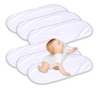 GBKDQQ Lot de 6 matelas à langer souples pour bébé, en viscose de bambou, 30 x 60 cm, portable, lavables, pour la maison, l'extérieur, réutilisables, blancs