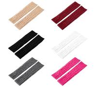 GBKDQQ Lot de 6 paires de jambières pour femme - Blanches - Polyvalentes - Chaudes et confortables - Convient pour l'hiver, le printemps et l'automne - Convient pour les femmes et les enfants