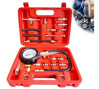 GBKDQQ Manomètre de carburant 0-140 PSI TU-114 - Kit de test de pression de carburant - Pompe d'injection - Testeur de pression - Essence, voiture, camion, moto - Outil de diagnostic - Détection de