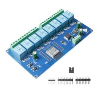 GBKDQQ Module relais ESP 8 canaux, module WiFi Bluetooth BLE ESP-32, carte de développement DC 5-30 V, relais d'alimentation pour carte de développement secondaire ESP (relais LC ESP-8R-D5)