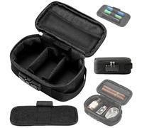 GBKDQQ Sac de rangement anti-odeurs avec serrure à combinaison, étanche et résistant aux chocs, anti-odeur, avec doublure en carbone, pour les voyages, la maison, les déplacements, noir