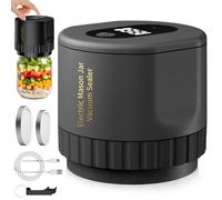 GBKDQQ Système De Mise Sous Vide Électrique Pour Bocaux Mason: Kit De 10 Mise Sous Vide Électrique, Pour Sauces, Confitures Et Aliments, Scellage Automatique, Longue Durabilité Pour Le Stockage (Noir)