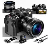 GBL Appareils Photo Numériques Ture 4K pour la photographie et le vlogging - 48MP/60FPS, WiFi et contrôle d'application, objectif grand angle et macro, portable compact pour débutants YouTube, famille