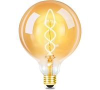 GBLY 1 pcs ampoule LED E27 lampe vintage - G125 ampoule Edison Light Bulb | 2700K 4W lampe à incandescence blanc chaud filament ampoule rétro verre antique lampe à économie d'énergie pour hôtel