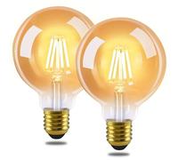 GBLY 2 pcs ampoule LED E27 lampe vintage - G80 ampoule Edison Light Bulb 2700K 4W lampe à incandescence blanc chaud filament ampoule rétro verre antique lampe à économie d'énergie pour hôtel