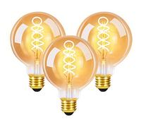 GBLY 3 pcs ampoule LED E27 lampe vintage - G80 ampoule Edison Light Bulb 2700K 4W lampe à blanc chaud filament ampoule rétro verre antique lampe à économie d'énergie pour hôtel