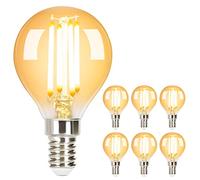 GBLY 6 pcs ampoule LED E14 lampe vintage - G45 ampoule Edison Light Bulb | 2700K 4W lampe à incandescence blanc chaud filament ampoule rétro verre antique lampe à économie d'énergie pour hôtel