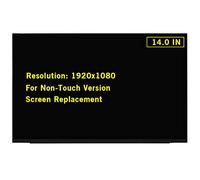 GBOLE Écran de rechange pour Dell Latitude 5400 5401 5410 5420 non tactile LCD LED 30 broches FHD 1920 x 1080 14"