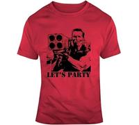 GBOZRNAJ Commando Arnold Movie Quote Let's Party T Shirt Mens