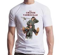 GBOZRNAJ La Grande Vadrouille Ver 1 Poster T Shirt Louis De Funes T Shirt FamoClothing White