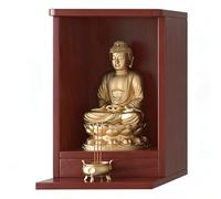 GBPLDMAQ Autel Bouddhiste en Bois, Petite Table D'autel, Plateau de 10 Cm, Capacité de Charge 50 Kg pour Entrées Salles Méditation et Salons(Red,26x26x45cm/10x10x18in)
