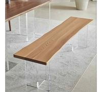 GBPLDMAQ Banc Flottant Moderne en Bois Acrylique, Banc en Bois Résistant aux Intempéries, Banc Jardin Multifonctionnel, Simple et Élégant, Capacité de Charge de 300 Kg(Beige,120cm/47in)