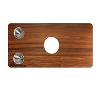 GBPLDMAQ Plateau de Table pour Camping Car, Table Remplacement en Bois Massif de 80 x 40 cm avec 2 Porte Gobelets en Acier pour Caravane et Yacht(Brown)