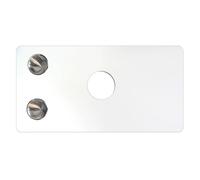 GBPLDMAQ Plateau de Table pour Camping Car, Table Remplacement en Bois Massif de 80 x 40 cm avec 2 Porte Gobelets en Acier pour Caravane et Yacht(White)