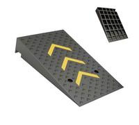 GBPLDMAQ Rampe Voiture en Caoutchouc Robuste avec Flèches Indicatrices, Rampe Fauteuil Roulant Texture Antidérapante et Résistante à l'usure et Base Grillagée Solide(50x100x24cm/20x39x9.4in)