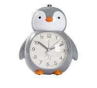 GBPOY Réveil Pingouin Mignon, réveil pour Enfants avec veilleuse et Fonction reconnaissante, Petites horloges de Table à Piles