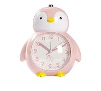 GBPOY Réveil Pingouin Mignon, réveil pour Enfants avec veilleuse et Fonction reconnaissante, Petites horloges de Table à Piles