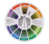 GBSCLOVER Diagramme de roue de couleur, roues de couleur portables double face pour l'effet de mélange de l'artiste, papier circulo cromatico simple et pratique pour l'enseignement de la classe d'art