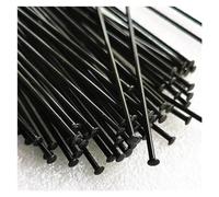 GBSONGJIN Lot de 36 rayons de vélo à tête droite en acier inoxydable 14G 2,0 mm Noir 270 mm