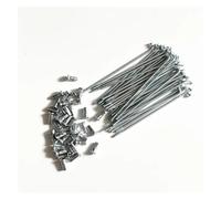 GBSONGJIN Lot de 36 rayons pour vélo électrique Argenté 10 g Diamètre 3 mm 160/165/170/175/180/185/190/195/200 mm Rayons #45 en acier + embouts (185 mm)
