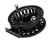 GBSONGJIN Moulinet Mouche, Moulinet de Pêche à la Mouche Fly Reel Grand Arbor Noir Argent Aluminium Action Simple - Grand Arbor Fly Reel Fishing 28mm(1,5000 Series)