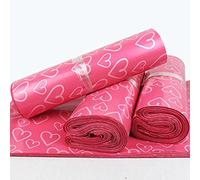 GBSONGLIANGBO Pochette Expedition,Emballage Colis 100 Pcs Pink Heart Pattern Self-Seal Adhesive Shoes Bag Shipping Bags Matte Material Envelope Mailer Mailing Bag Packaging Bags(Pink 28x42cm)