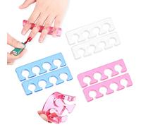GBSTORE Lot de 3 paires de séparateurs de doigts et d'orteils en silicone souple réutilisables pour nail art, pédicure, soulagement des symptômes d'oignon