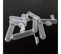 GBSTORE Lot de 50 tubes à essai en plastique de 5 ml avec graduations et bouchon à pression, pour stocker des échantillons, parfums, perles et liquides