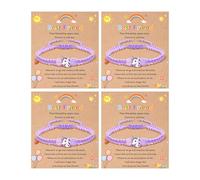 GBTBYS Lot de 2/3/4 bracelets pour meilleure amie, cœur/papillon/infini, faits à la main, bracelets d'amitié pour sœur, meilleures amies, cadeaux d'anniversaire pour elle, 11", Acier inoxydable, Pas