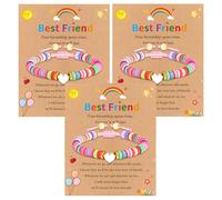 GBTBYS Lot de 2/3/4 bracelets pour meilleure amie, cœur/papillon/infini, faits à la main, bracelets d'amitié pour sœur, meilleures amies, cadeaux d'anniversaire pour elle, 11", Acier inoxydable, Pas