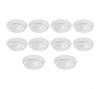 Gbtdoface Lot de 10 soucoupes rondes en plastique transparent pour pot de fleurs (13 cm)