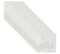 Gbtdoface Lot de 20 carreaux muraux auto-adhésifs, panneaux muraux 3D en mousse souple (chêne blanc)
