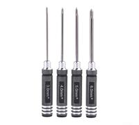 Gbtdoface Lot de 4 tournevis, tournevis cruciformes 3/4/5/6 mm pour hélicoptère RC (black)