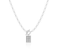GBTROEY Croix pendentif clip-à-papier chaîne collier pour les femmes, simple gros bouchon à basculer doux clips-à-papier chaîne charme collier bijoux cadeau pour les femmes