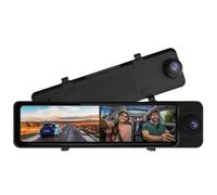 GBUGRYZ Caméra De Tableau De Bord Miroir 4K 3 Canaux, Caméra De Tableau De Bord À Triple Miroir Arrière 11'', Vision Nocturne Avant/Intérieure/Arrière WDR, Moniteur De Stationnement 24H