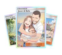 GBVllexuii Carte Poke personnalisée avec photo nom, texte, carte Poke Portriat personnalisée, cartes d'entraîneur ou de personnage pour anniversaire