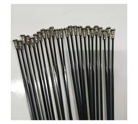 GBWCNG 10 pcs 255-292mm 1432 Tête Droite Tirette Rayons plats VTT Vélo de route Bande plate (255mm)