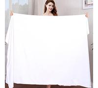 GBYJ Drap De Bain Drap De Bain en Microfibre Extra-Large, Super Absorbant, Séchage Rapide, Serviette Douce Écologique, Blanc, 70X140Cm