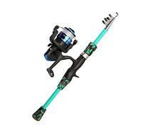GBYUHAIJUN Canne à PêChe,Canne à PêChe Mini Ultra Courte Tige mer FRP Petite mer aux poteaux Petit Jet(Green,1.5m)