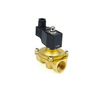 GBYUHAIJUN Électrovanne, électrovanne d'eau en laiton 1/2", 3/4", 1" 1-1/4", vanne électromagnétique en laiton normalement fermée 220 V/12 V/24 V/110 V avec joint FKM pour air, eau, gaz, huile étanche