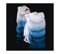 GBYUHAIJUN Fan Veil Soie,Voile De Danse Orientale 1 Paire (Gauche + Droite) de Voile d'éventail Danse du Ventre en Soie véritable,8 m éventail Bambou for Enfants et Femmes(As picture-01,120cmX90cm)