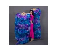 GBYUHAIJUN Fan Veil Soie,Voile De Danse Orientale Éventail de Danse du Ventre Teint en dégradé 150/180 cm Bambou for entraînement Danseuse, Spectacle sur scène(Style 5,180x90CM-1 Right Han)